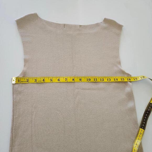 Coldwater Creek Women's Beige Sleeveless Knit Top Size S - Picture 5 of 5
